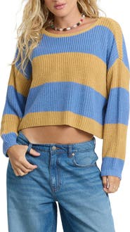 Billabong Stripe Marled Crop Sweater