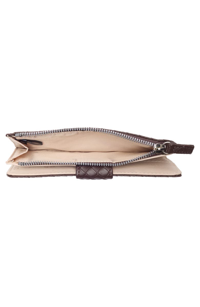 MUNDI SMALL LEATHER GOODS Lottie Wallet, Alternate, color, Espresso Woven