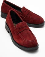 Forever & Always Shoes Bree Platform Penny Leather Loafer