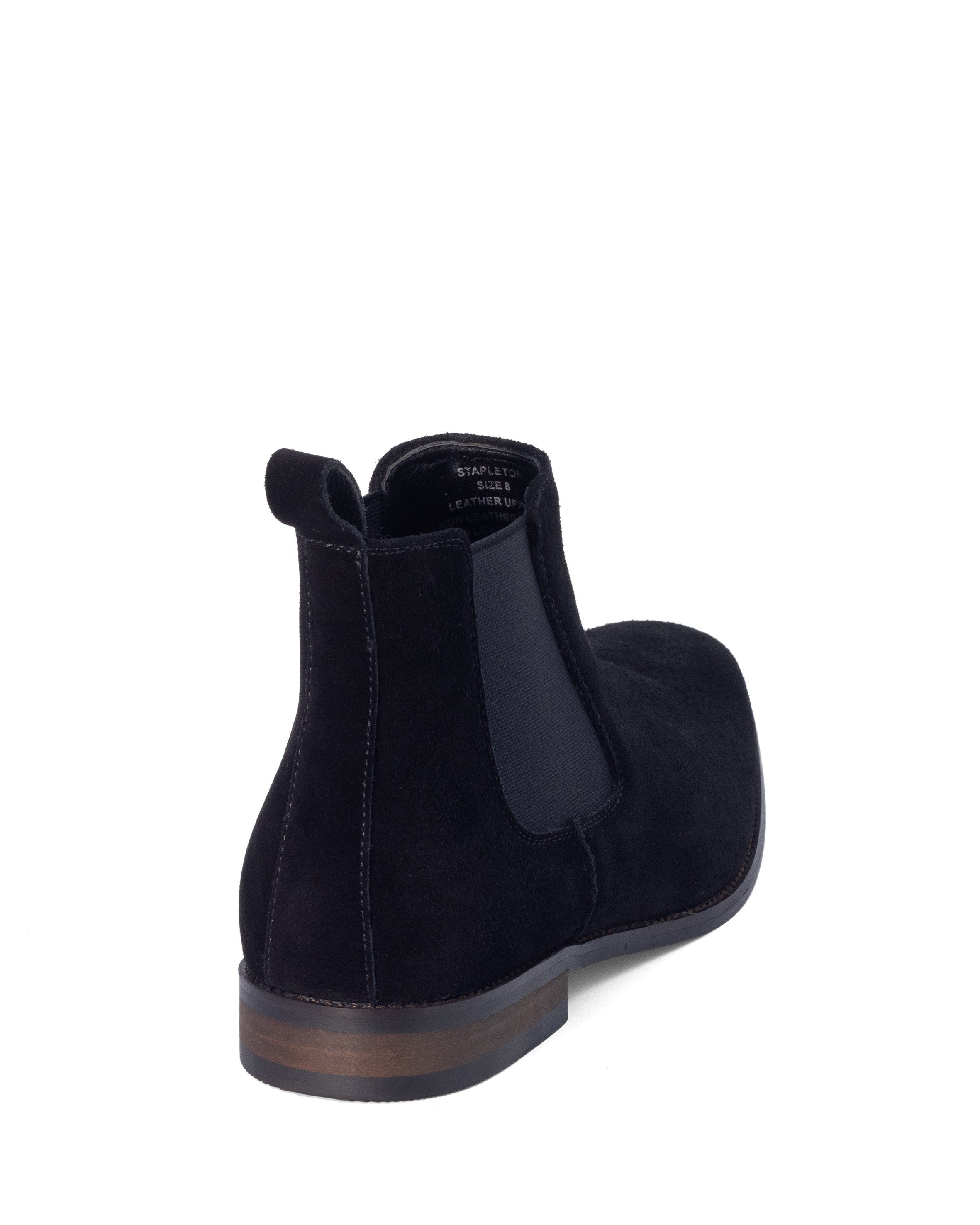 Uncut Stapleton almond toe Chelsea dress boot, Alternate, color, Black Cow Suede