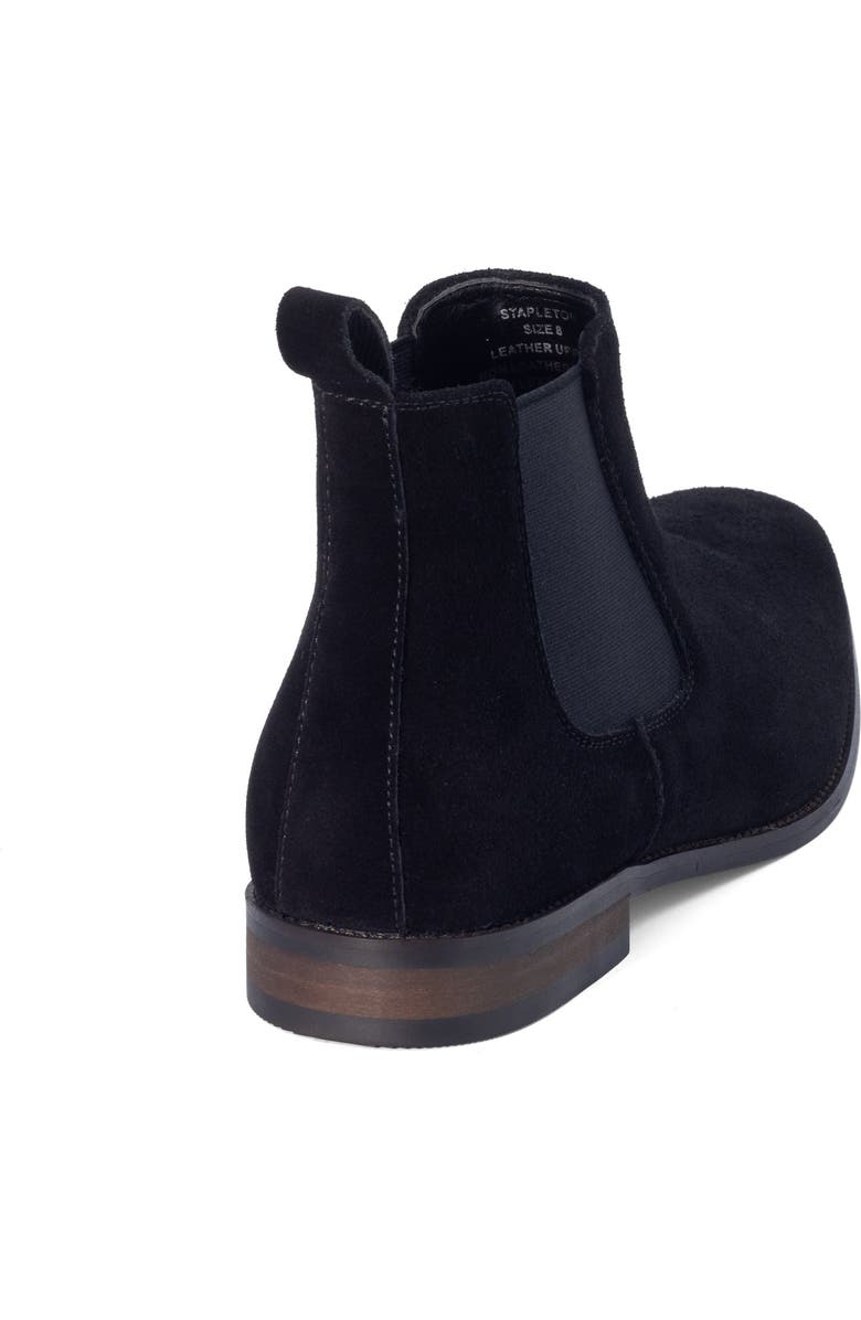 Uncut Stapleton almond toe Chelsea dress boot, Alternate, color, Black Cow Suede