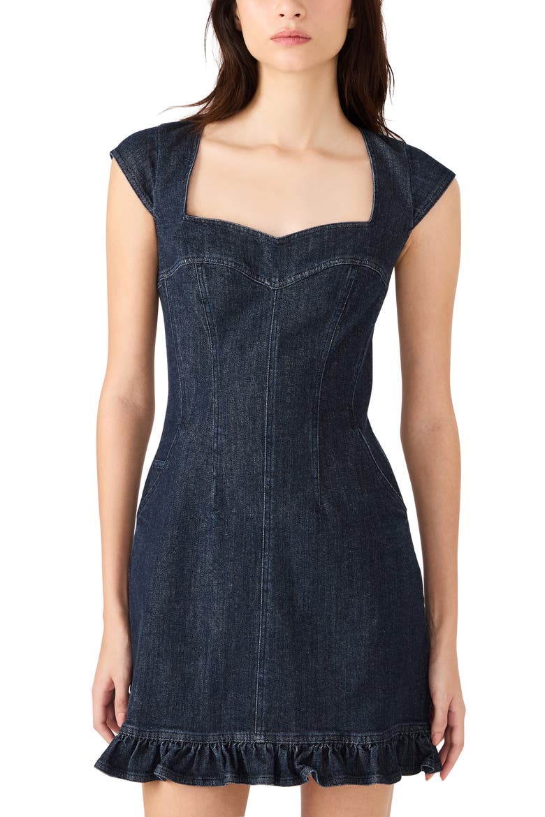 Minta Denim Dress, Alternate, color, DARK INDIGO
