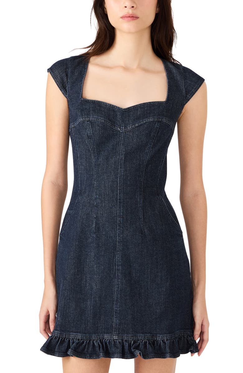 Steve Madden Minta Denim Dress, Alternate, color, Dark Indigo
