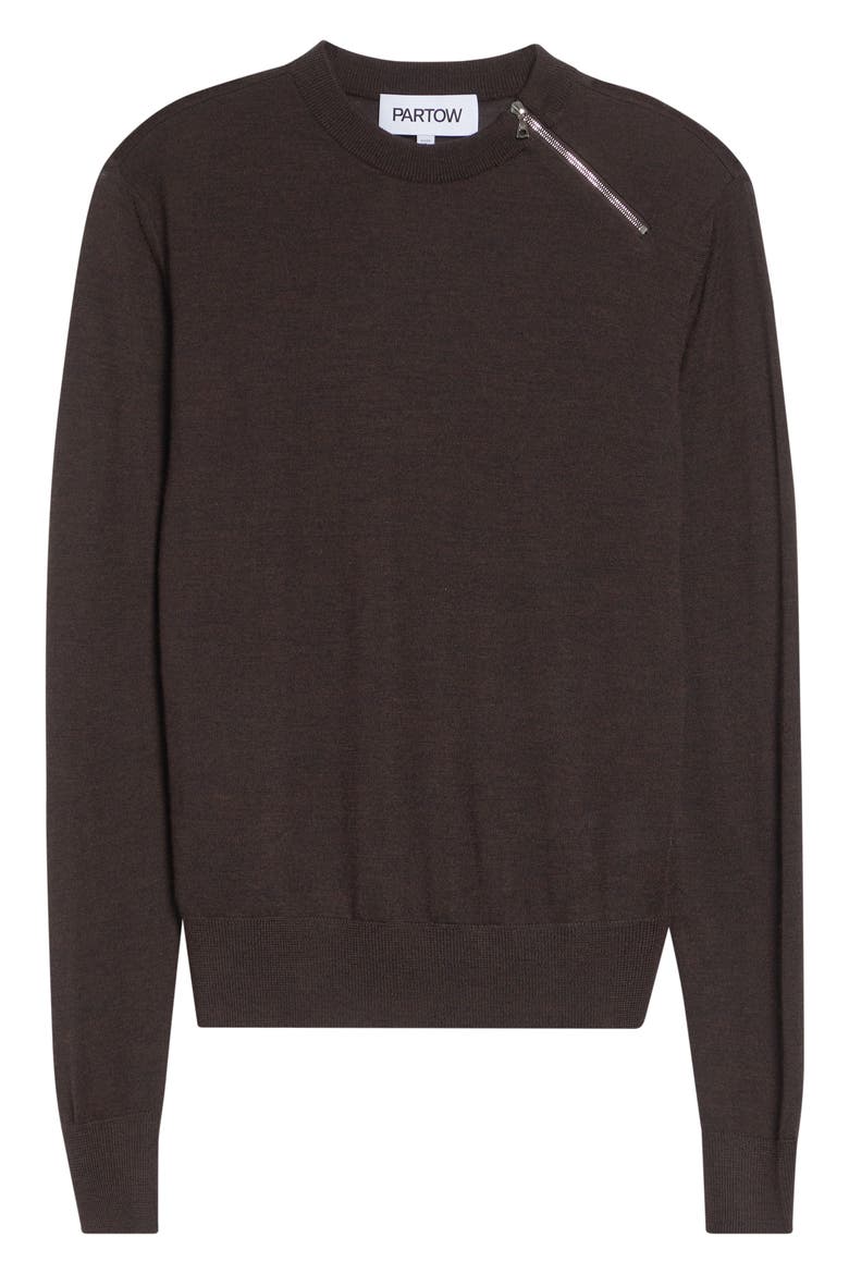 Bea Zip Virgin Wool Sweater, Main, color, ESPRESSO