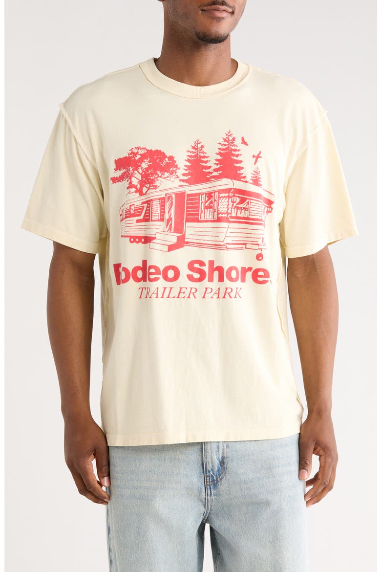 Rodeo T-Shirt, Main, color, ANTIQUE WHITE/ RED