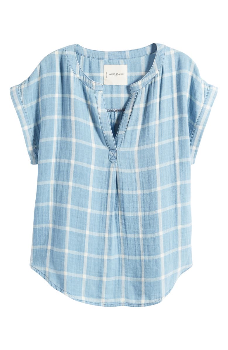 Lucky Brand Plaid Popover Shirt, Alternate, color, 
