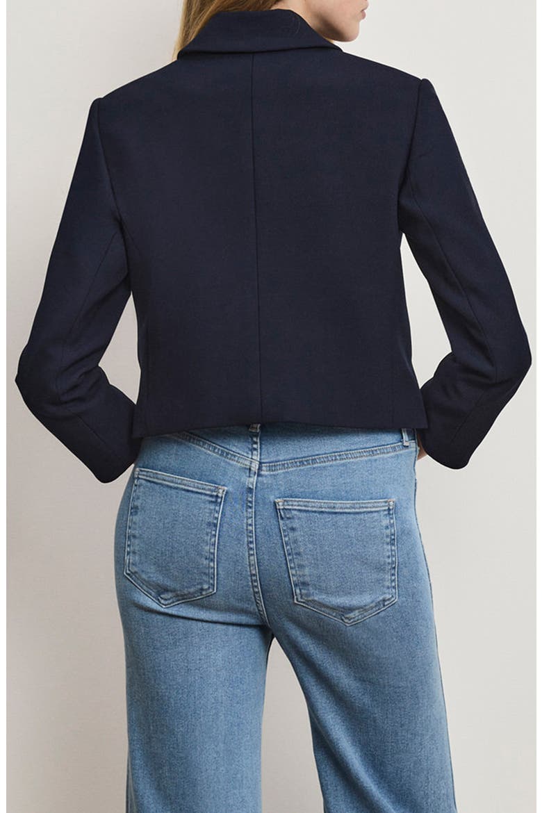 Ismena Jacket with Removable Scarf & Sleeve Cuffs, Alternate, color, NAVY