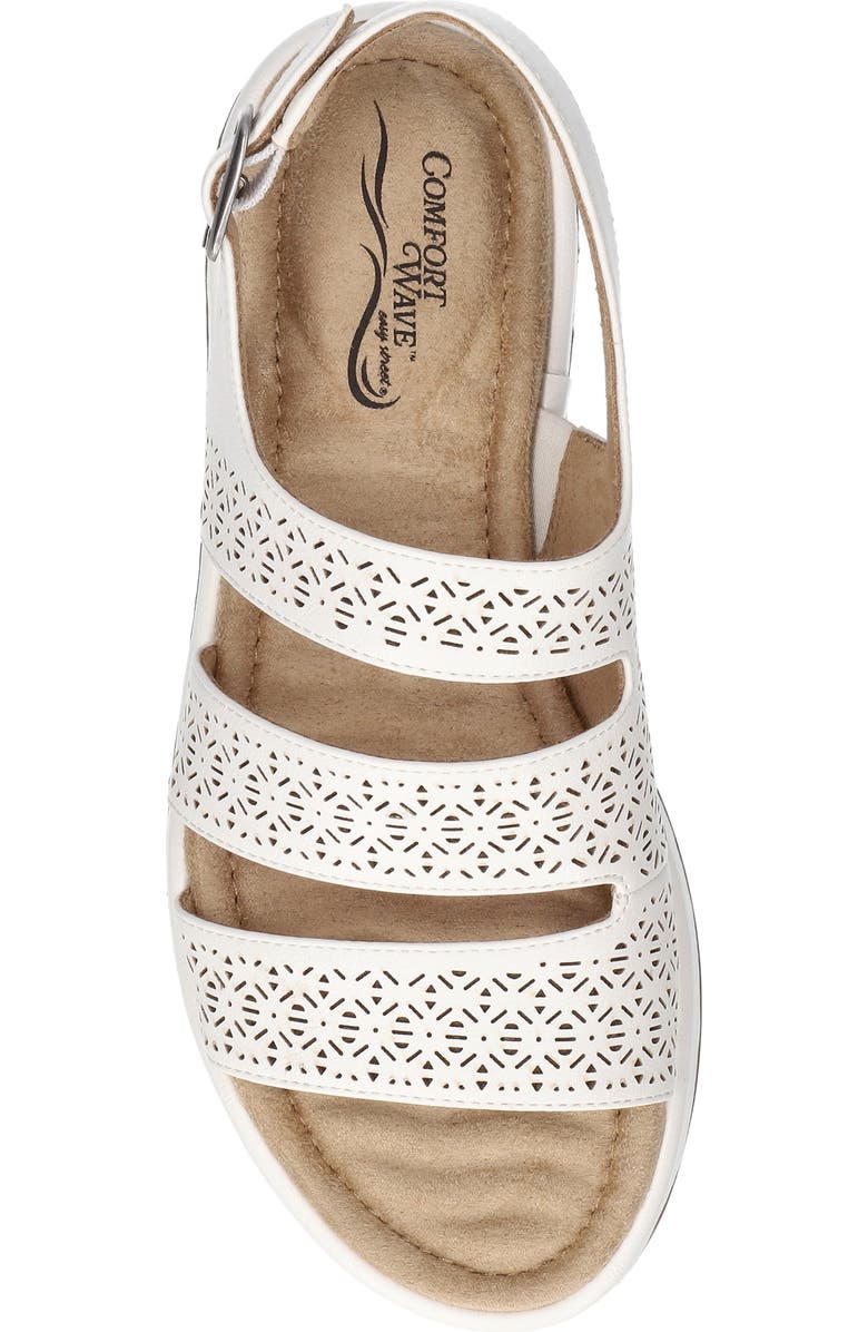 EASY STREET Link Laser Cut Slingback Sandal, Alternate, color, White