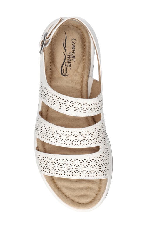 Shop Easy Street Link Laser Cut Slingback Sandal In White