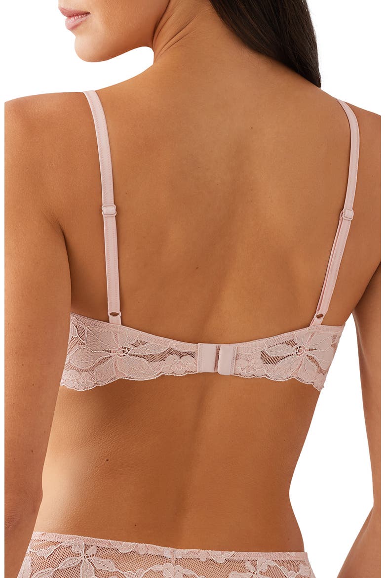 Feeling Famous Wirefree Push-Up Bra, Alternate, color, ROSE SMOKE/ WHITE