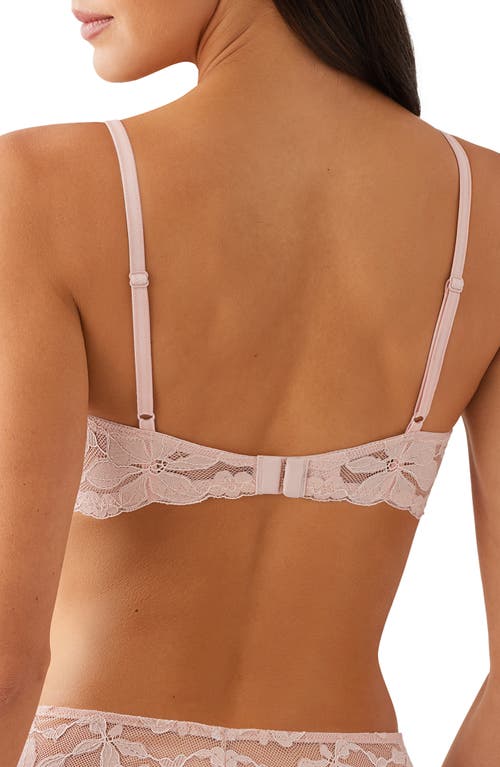 B.tempt'd By Wacoal Feeling Famous Wirefree Push-up Bra In Rose Smoke/white
