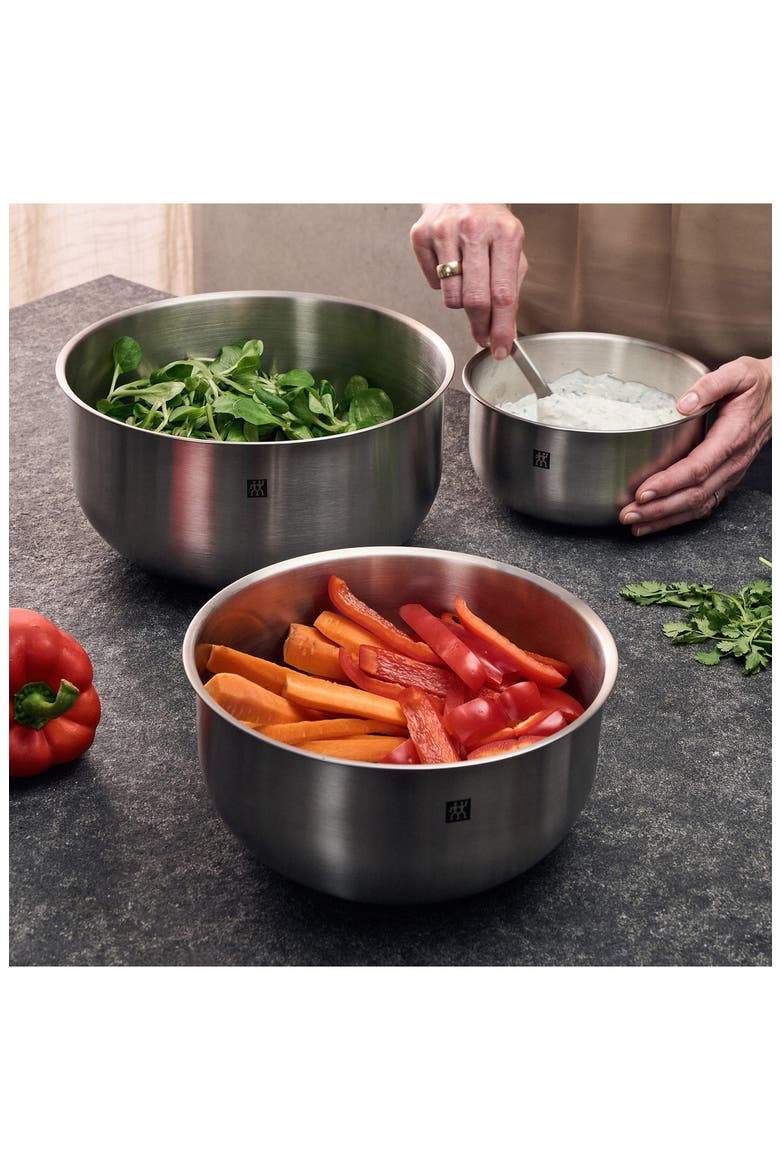 Prep 3-Piece Bowl Set, Alternate, color, STAINLESS STEEL