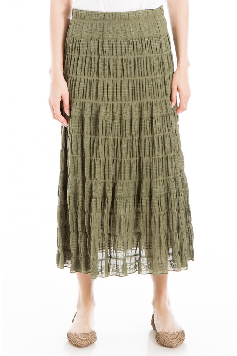 Textured Midi Skirt, Alternate, color, ARMY-ARMY