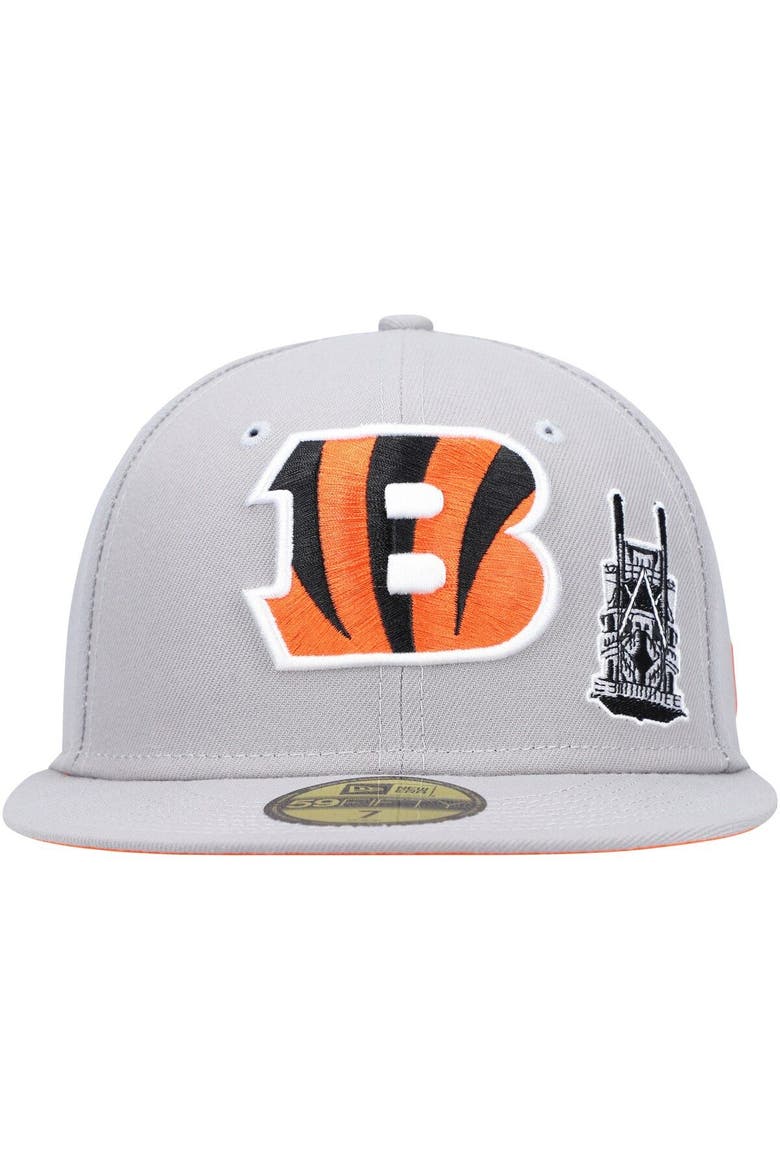 Men's New Era Gray Cincinnati Bengals City Describe 59FIFTY Fitted Hat, Alternate, color, Gray