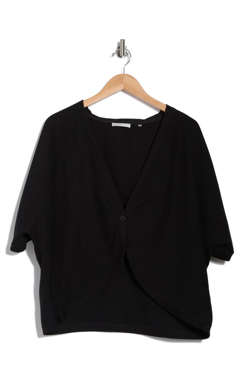 PATRIZIA LUCA Single Button Short Sleeve Cardigan, Alternate, color, 