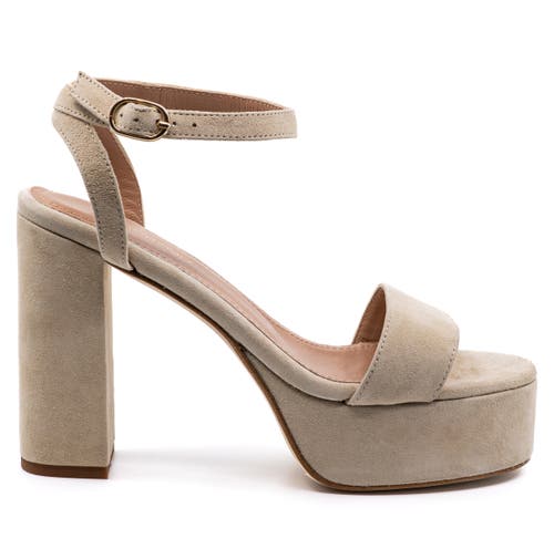 Andrea Gomez Becka Suede Platform Sandals In Blue