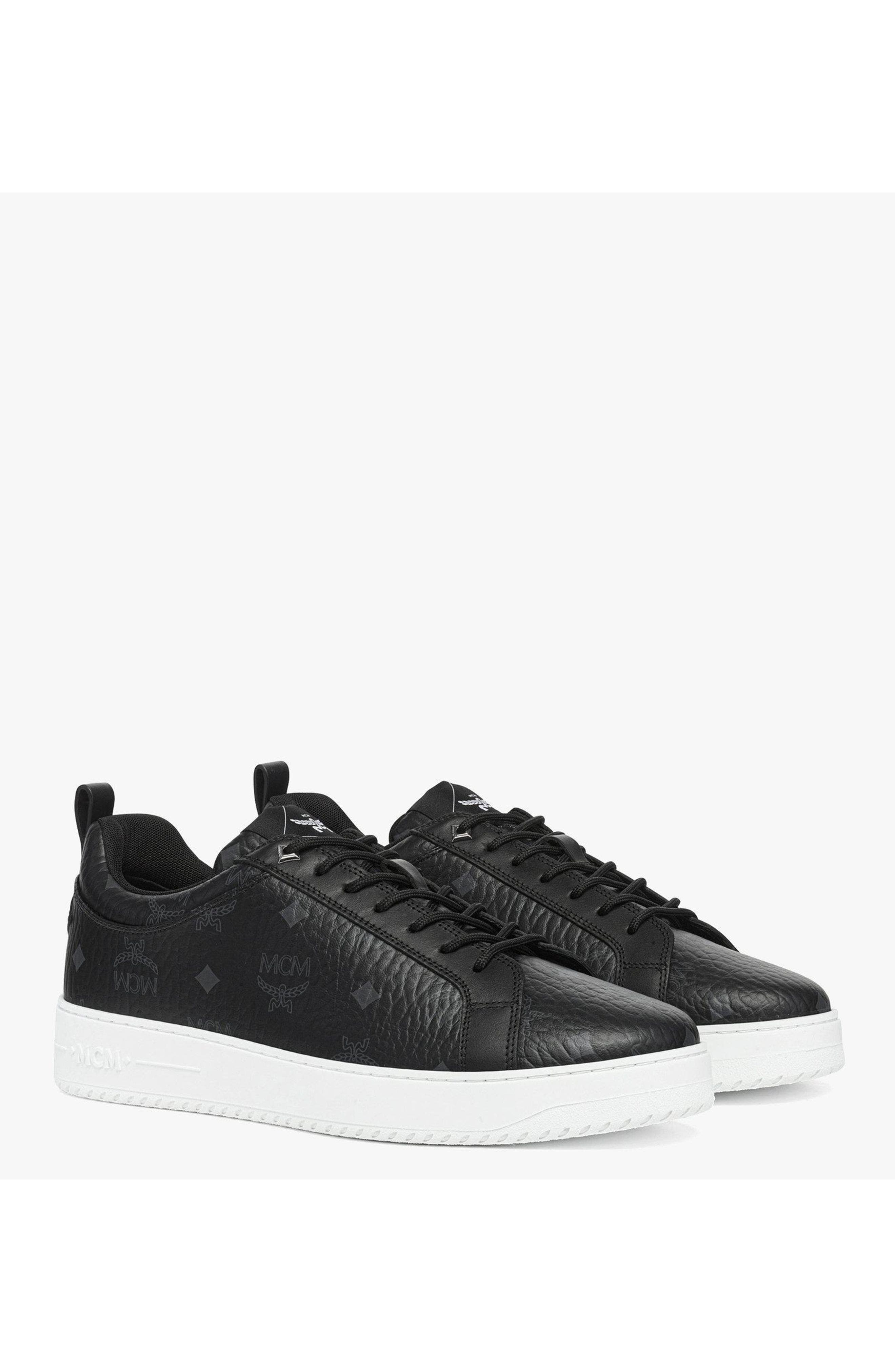MCM Neo Terrain Lo Sneakers in Visetos, Main, color, Black