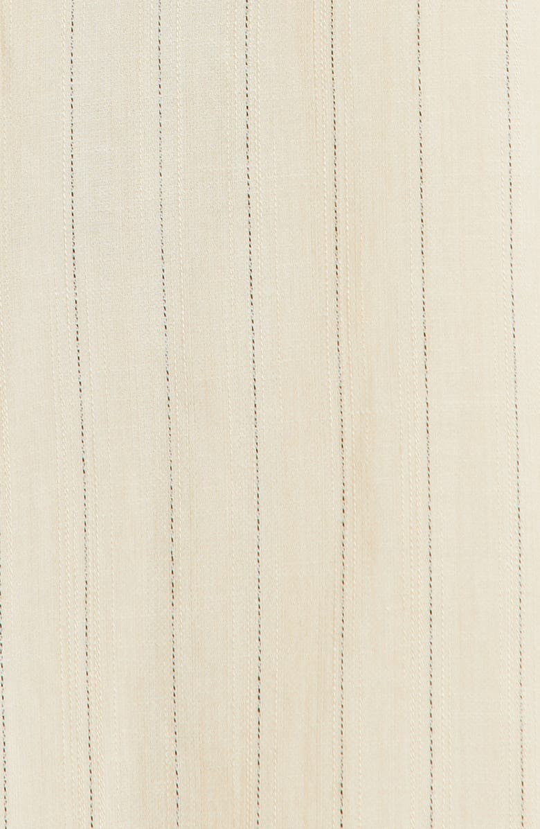 La Ligne Pinstripe Long Sleeve Midi Dress, Alternate, color, 