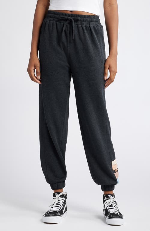 Rip Curl High Tide Cotton Blend Fleece Sweatpants in Black Marle 