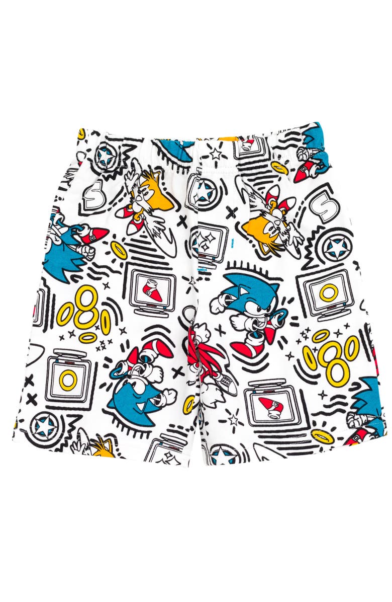 SEGA Sonic the Hedgehog T-Shirt & French Terry Shorts Set, Alternate, color, White