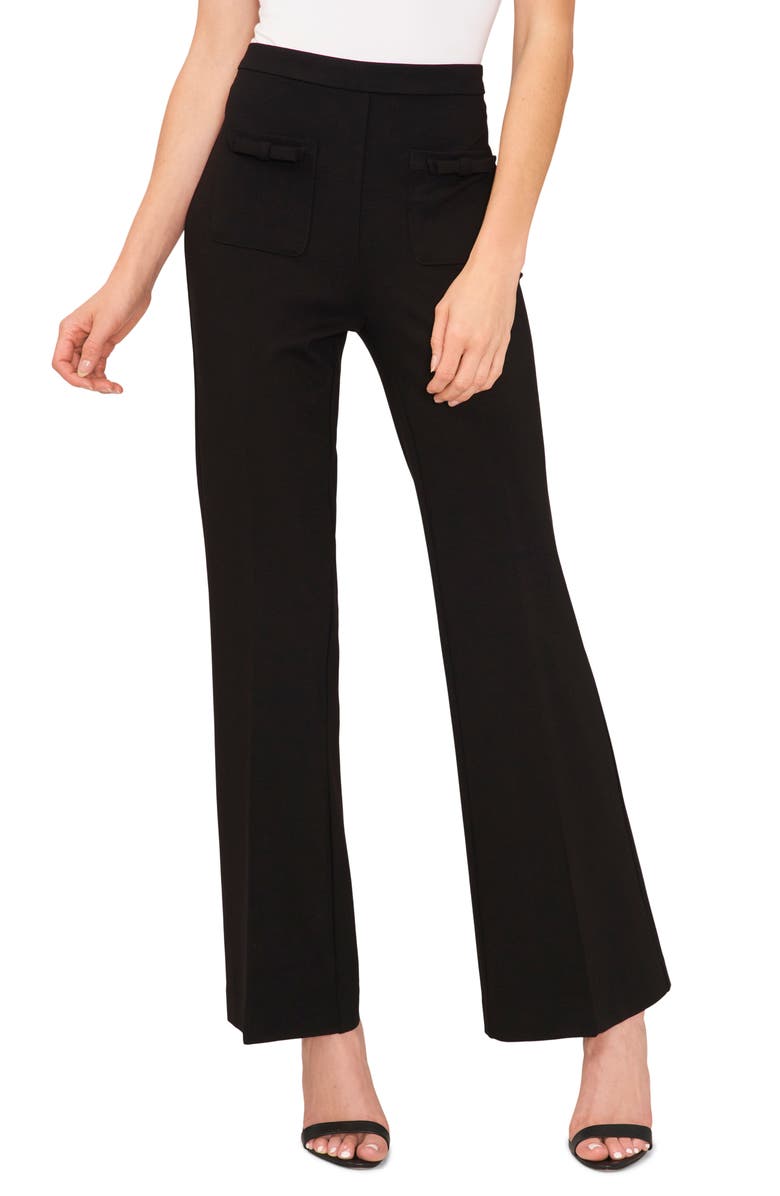 CeCe Bow Detail Slim Flare Pants, Main, color, 