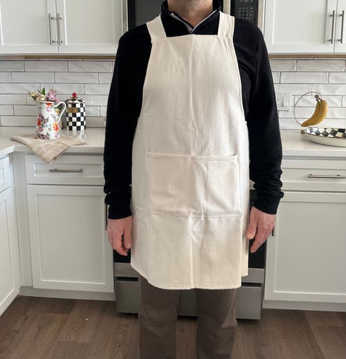 Olive And Linen Olive & Linen Crossback Apron In Neutral