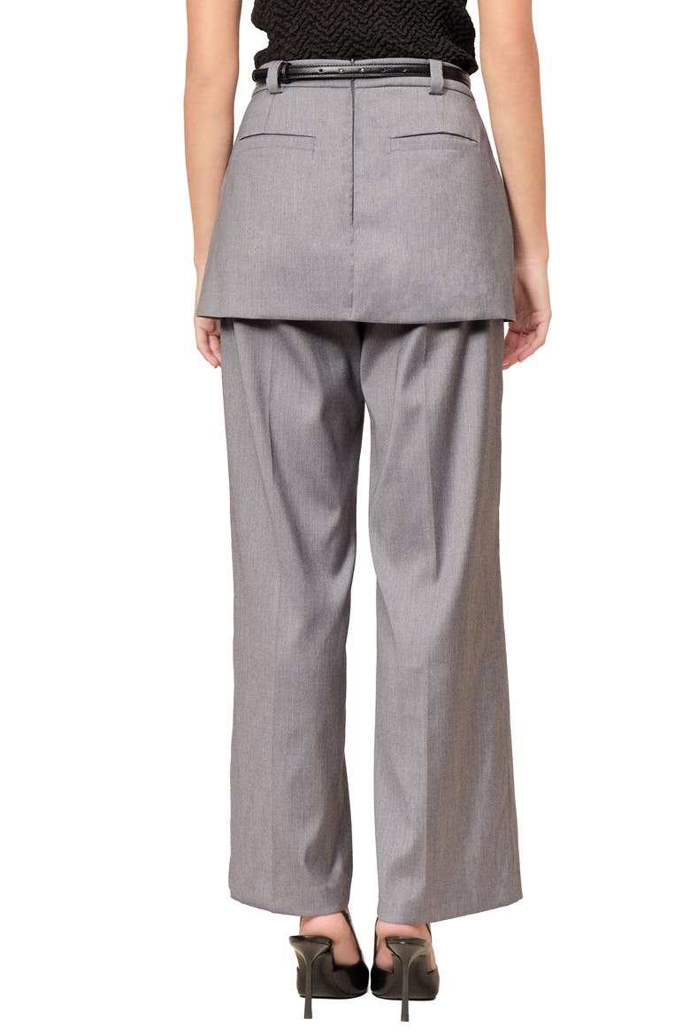Roxy Layered Waist Wide Leg Pants, Alternate, color, GREY