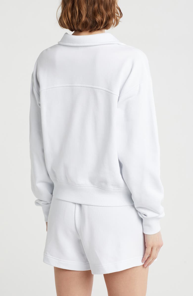 Z by Zella Level Up Terry Polo Pullover, Alternate, color, White