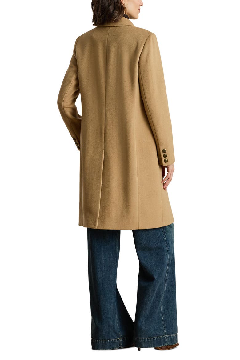 Logo Patch Wool Blend Jacket, Alternate, color, CAMEL