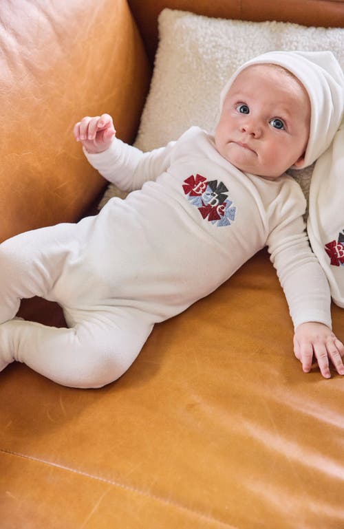 Noggiwear Clover Embroidered Footie In White