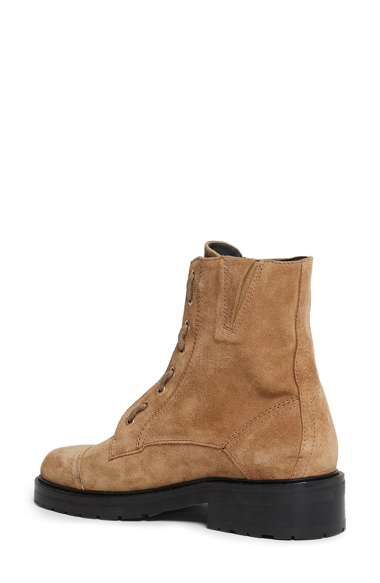 Ariel Top Zip Boot, Alternate, color, COGNAC SAND SUEDE