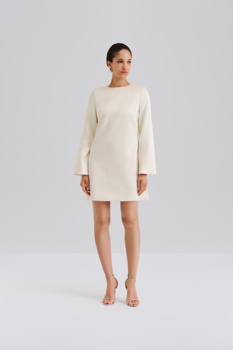 Elna Bow Detailed Mini Dress, Alternate, color, Vanilla