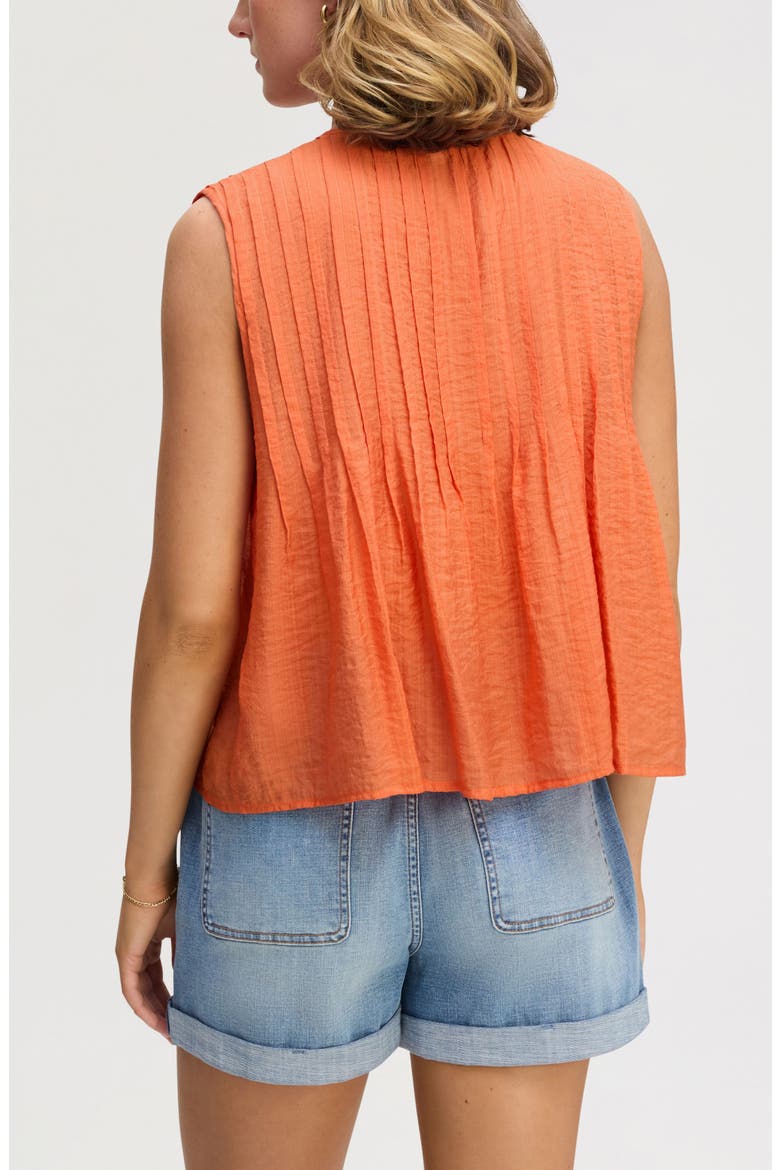 Pintuck Sleeveless Top, Alternate, color, COPPER