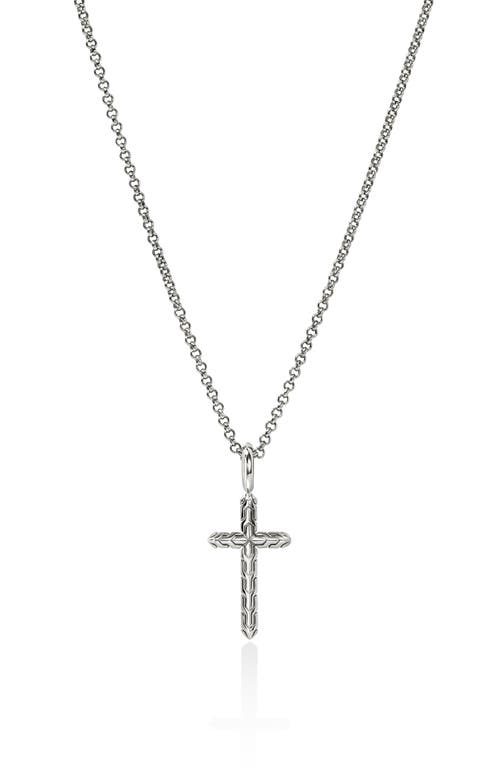 John Hardy Jh Essential Cross Pendant Necklace In Metallic
