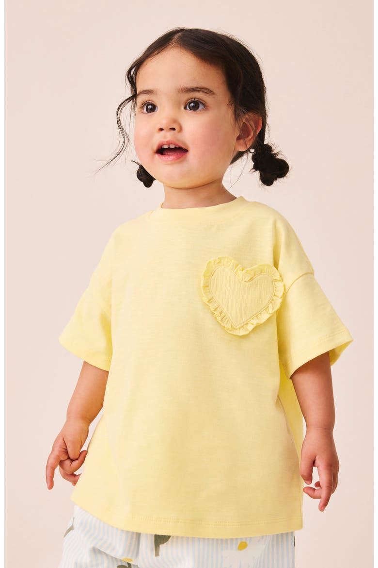 Kids' T-Shirt & Daisy Pants Set, Alternate, color, YELLOW