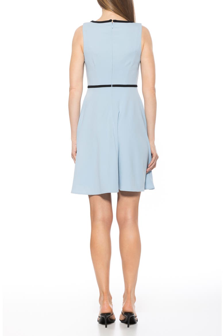 Ida Fit and Flare Sleeveless Dress, Alternate, color, HALOGEN BLUE