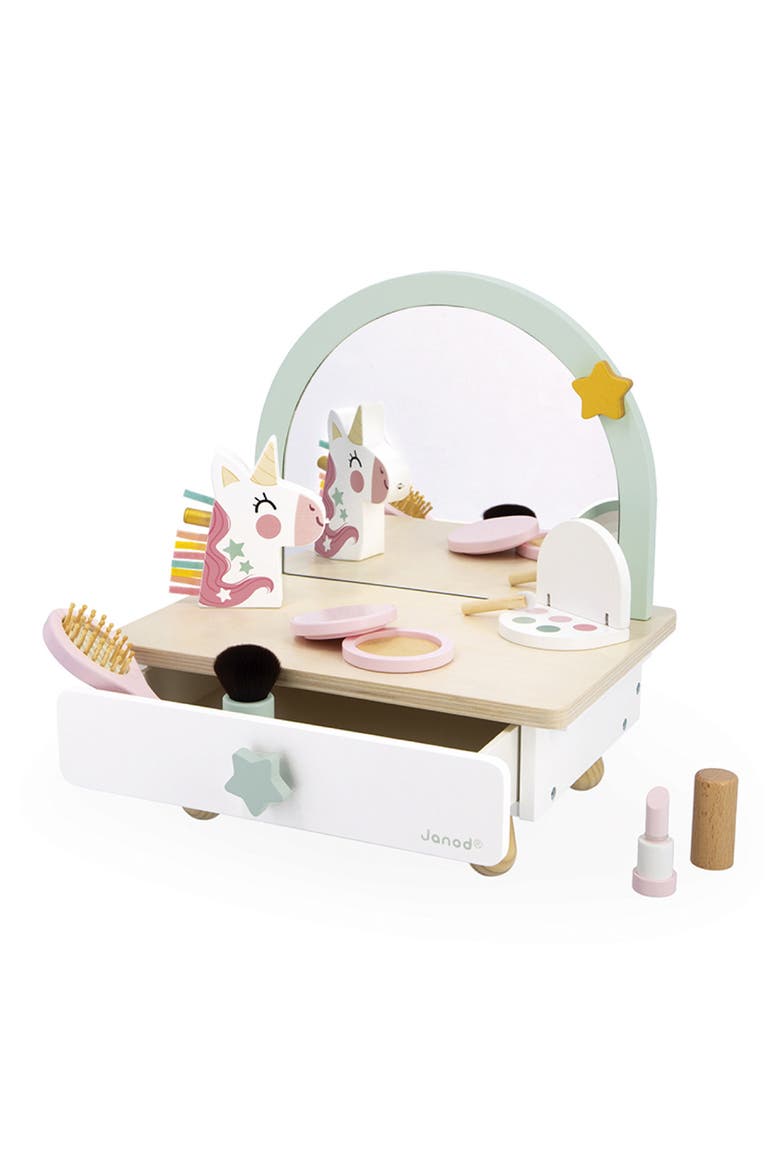 Unicorn Mini Dressing Table Toy, Main, color, WHITE