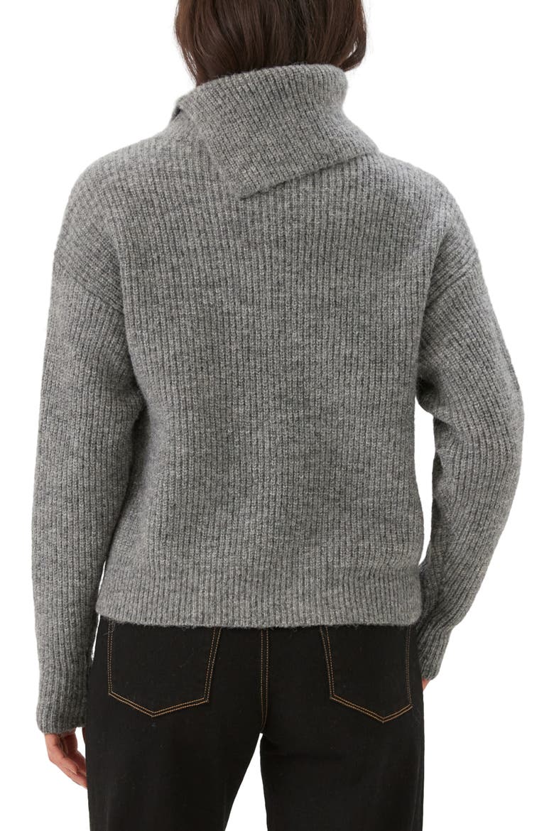 Split Neck Sweater, Alternate, color, GRAY