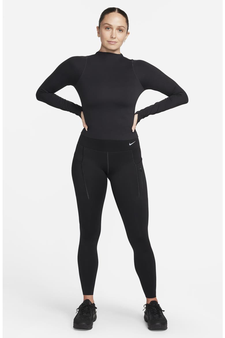 Zenvy Dri-FIT Long Sleeve Top, Alternate, color, BLACK