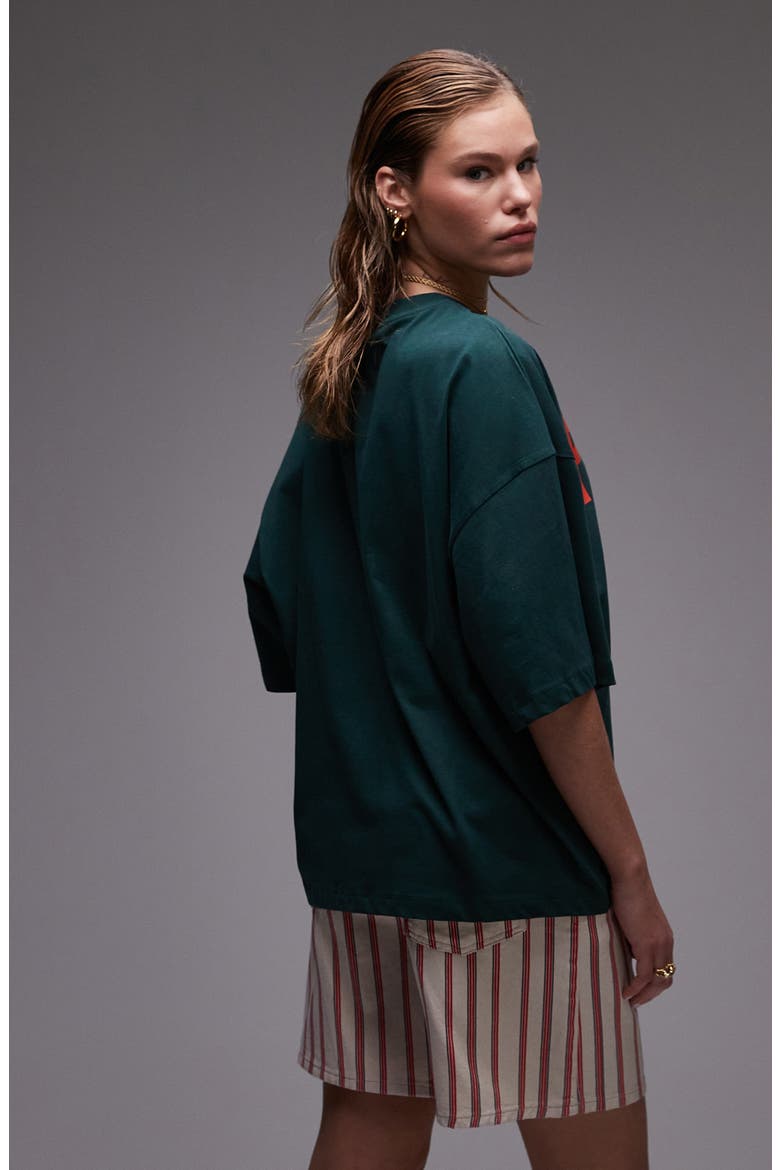 Pomodori Oversize Cotton T-Shirt, Alternate, color, DARK GREEN