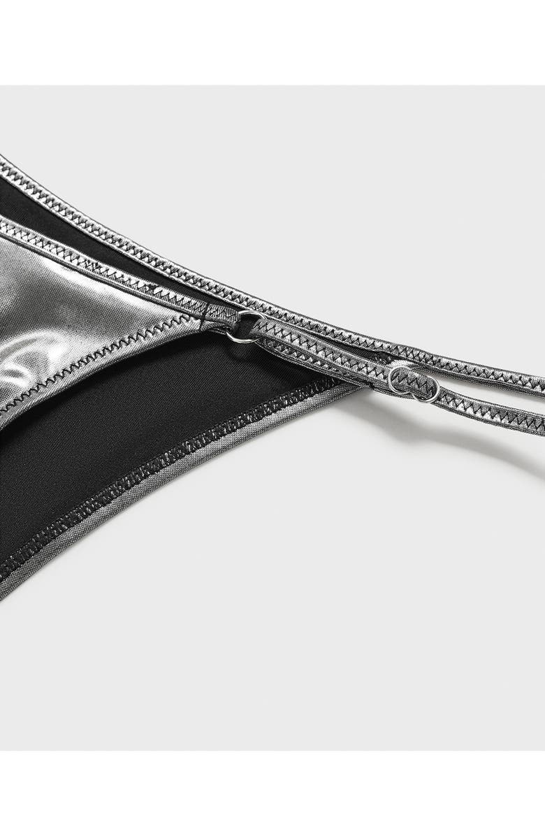 MANGO Metallic Bikini Bottoms, Alternate, color, 