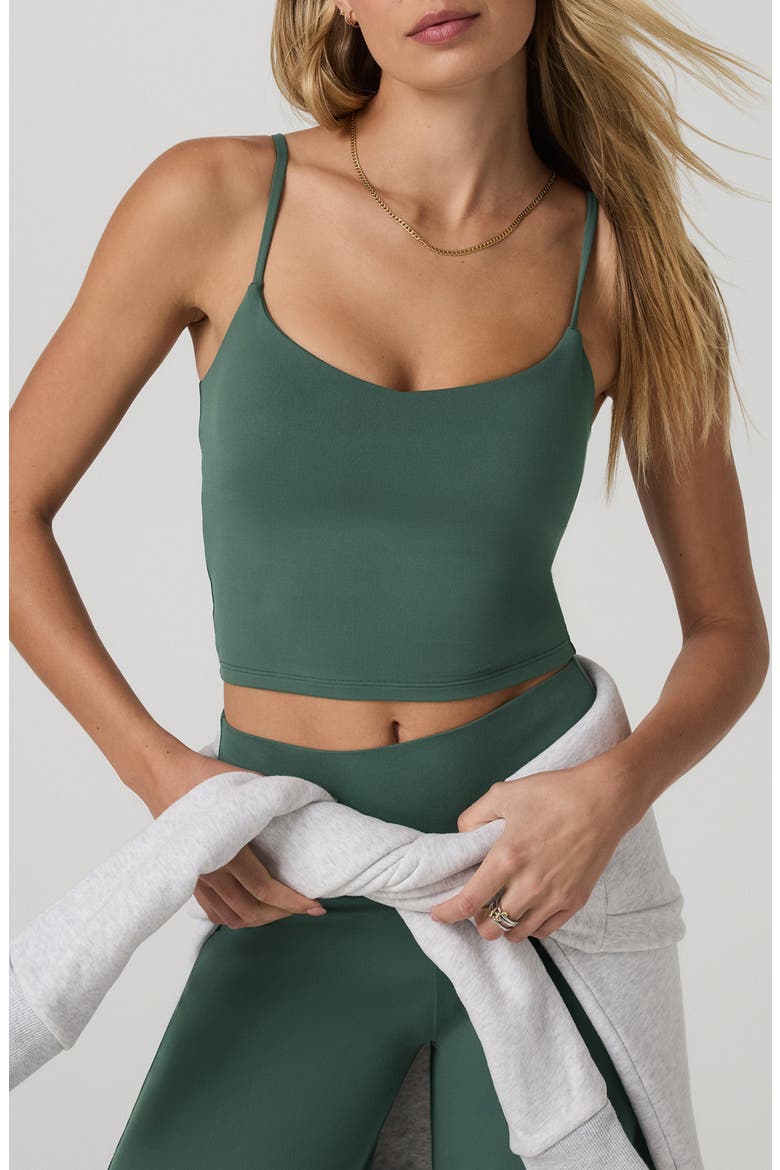 Halo Crop Camisole, Main, color, AGATE GREEN