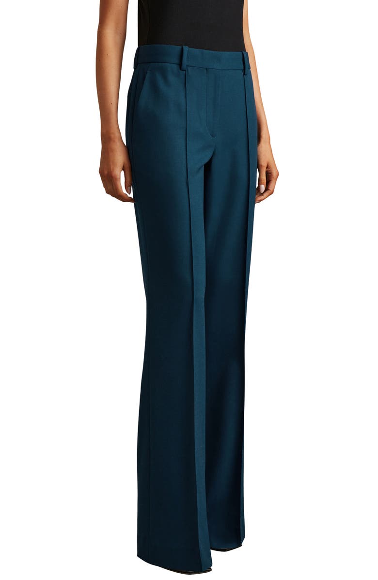 Reiss Jade Pintuck Stretch Wool Blend Wide Leg Pants, Main, color,