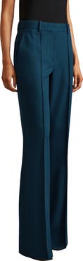 Reiss Jade Pintuck Stretch Wool Blend Wide Leg Pants