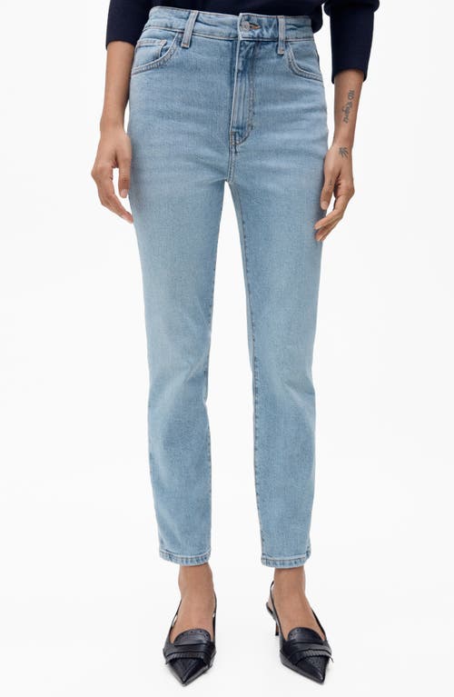 Mango Claudia Slim-fit Cropped Jeans Medium Blue In Medium Blue