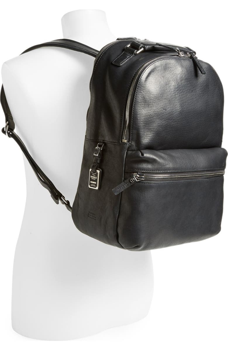 Shinola Runwell Leather Laptop Backpack, Alternate, color,