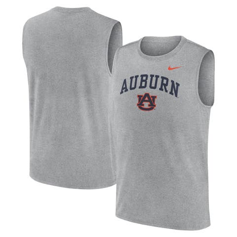 Men's Nike Heather Gray Auburn Tigers Primetime Legend Arch Dri-FIT Muscle Tank Top