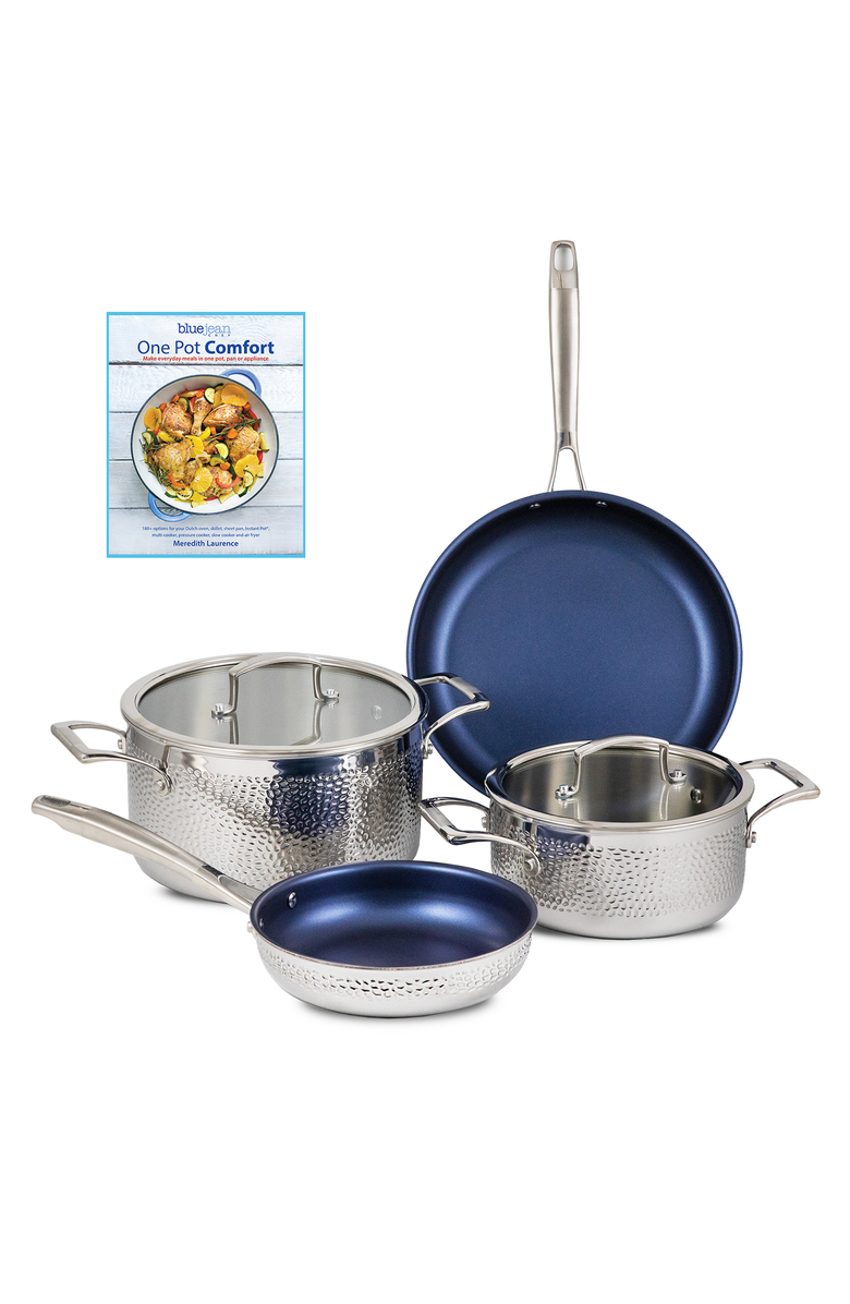 Blue Jean Chef 6-Piece Stainless Steel Cookware Set, Main, color, Silver