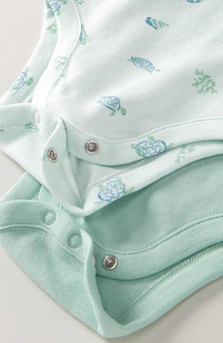 Nordstrom Assorted 2-Pack Bodysuits, Alternate, color, Green Sea Turtle Pack