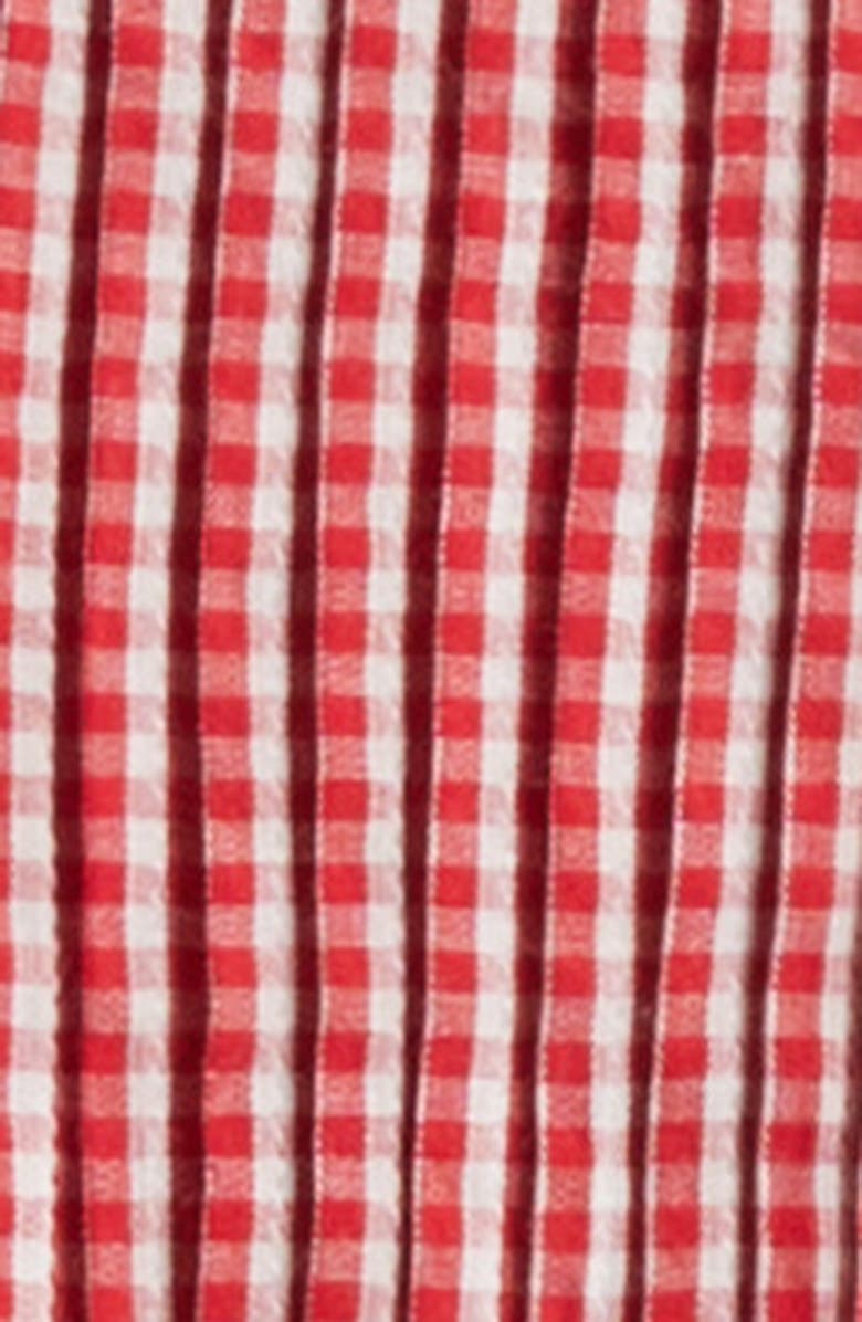 MILLE Vivienne Cototn Gingham Peasant Top, Alternate, color,